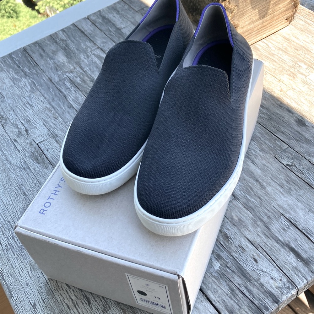Rothy’s Original Slip-Ons, Style #006-105, Size 12, Color Black